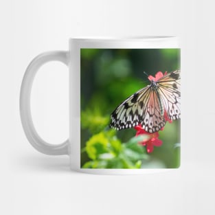 ali black on white butterfly Mug